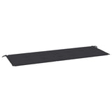 Vidaxl jardin banc coussin 150x50x3 cm tissu oxford noir - afbeelding 2