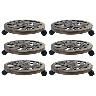 Vidaxl Plant Trolleys 6 PCS 38 cm Bronze en plastique coloré