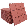 Carreaux de terrasse vidaxl 10 pcs 30,5x30,5 cm Rouge en plastique