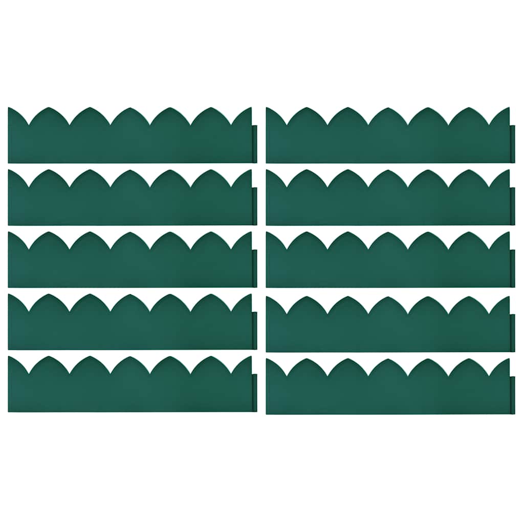 Vidaxl Gazon Arêtes 10 PCS 65x15 cm pp vert