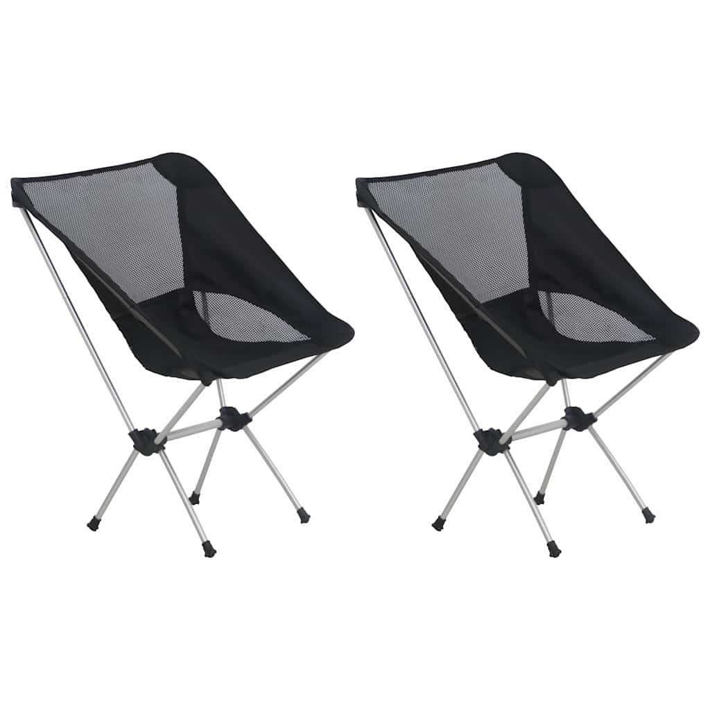 Chaises de camping Vidaxl 2 ST avec sac de transport 54x50x65 cm en aluminium