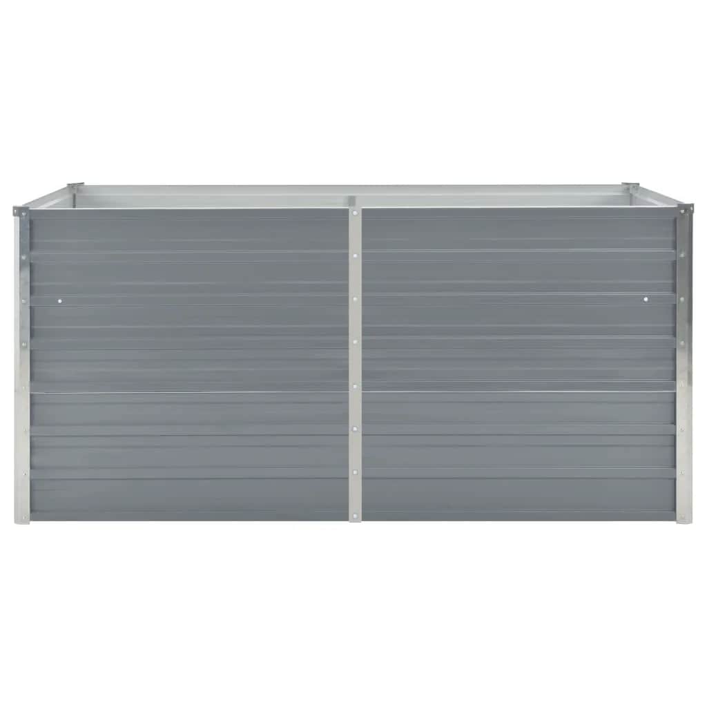 Vidaxl Planter surélevé 160x80x45 cm Gray en acier galvanisé
