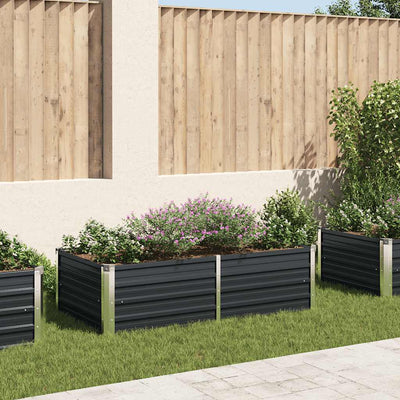 Vidaxl Planter surélevé 160x80x45 cm anthracite en acier galvanisé