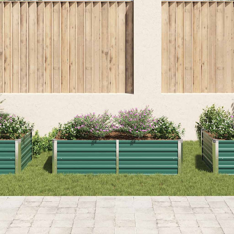 Vidaxl Planter surélevé 160x80x45 cm en acier galvanisé vert