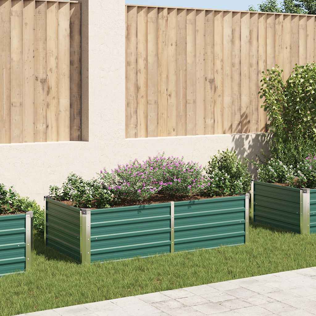 Vidaxl Planter surélevé 160x80x45 cm en acier galvanisé vert