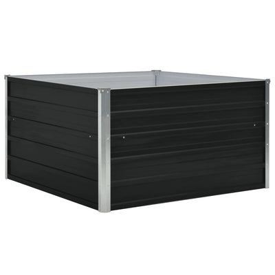 Vidaxl planter insenté 100x100x45cm anthracite en acier galvanisé