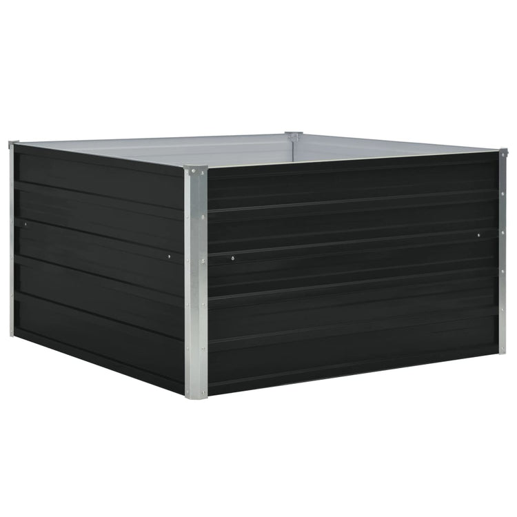 Vidaxl planter insenté 100x100x45cm anthracite en acier galvanisé