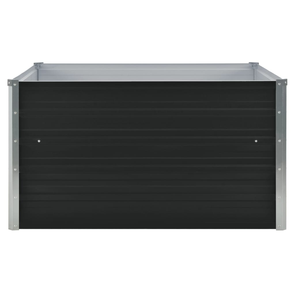Vidaxl planter insenté 100x100x45cm anthracite en acier galvanisé