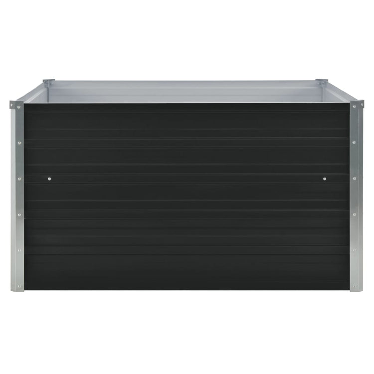 Vidaxl planter insenté 100x100x45cm anthracite en acier galvanisé