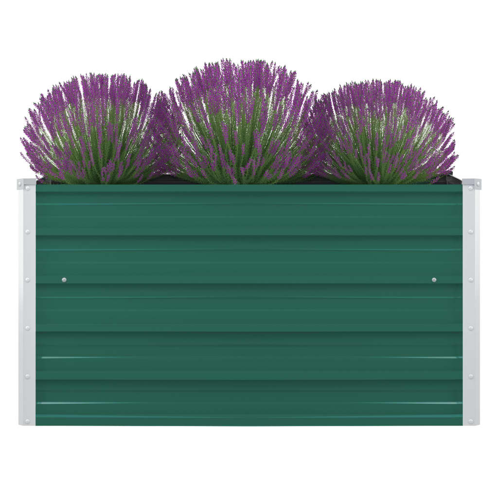 Vidaxl Planter insent 100x100x45 cm en acier galvanisé vert