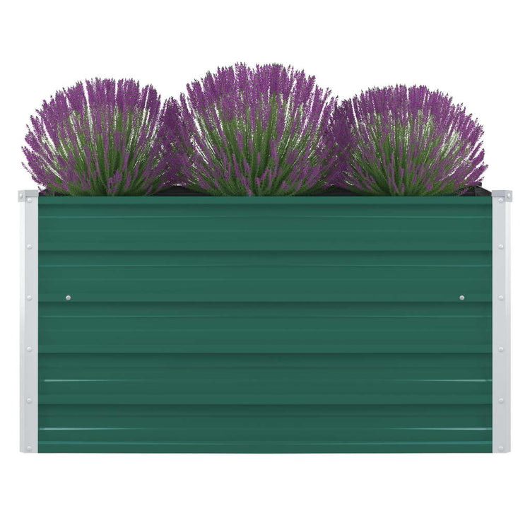 Vidaxl Planter insent 100x100x45 cm en acier galvanisé vert