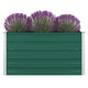 Vidaxl Planter insent 100x100x45 cm en acier galvanisé vert