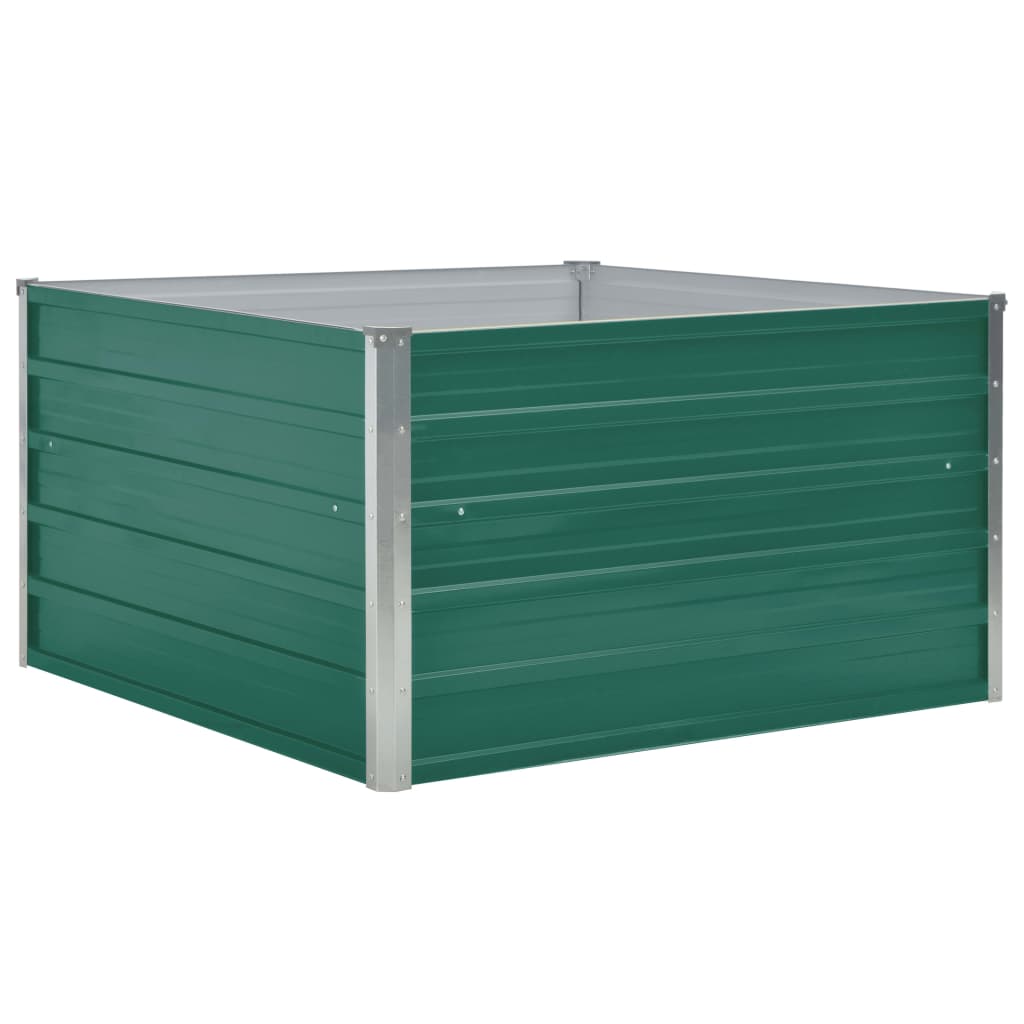 Vidaxl Planter insent 100x100x45 cm en acier galvanisé vert