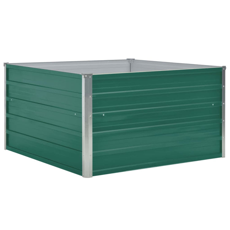 Vidaxl Planter insent 100x100x45 cm en acier galvanisé vert