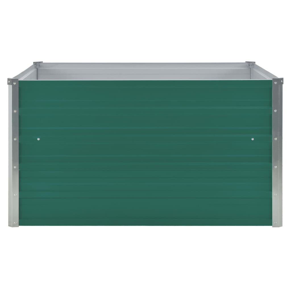 Vidaxl Planter insent 100x100x45 cm en acier galvanisé vert