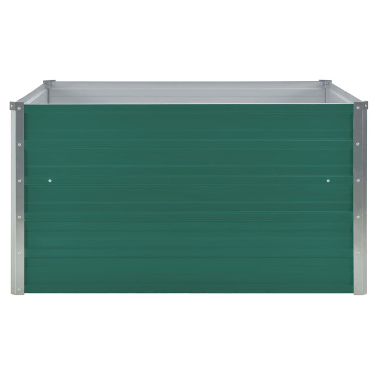 Vidaxl Planter insent 100x100x45 cm en acier galvanisé vert
