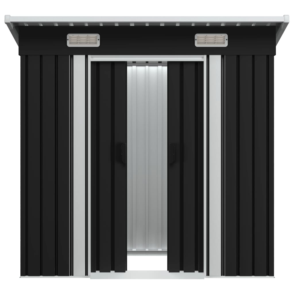 Vidaxl jardin hangar en acier anthracite