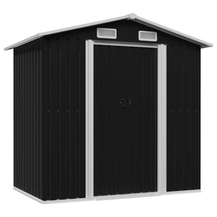 Vidaxl hangar de jardin 204x132x186 cm anthracite en acier
