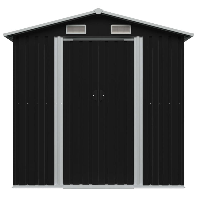 Vidaxl hangar de jardin 204x132x186 cm anthracite en acier