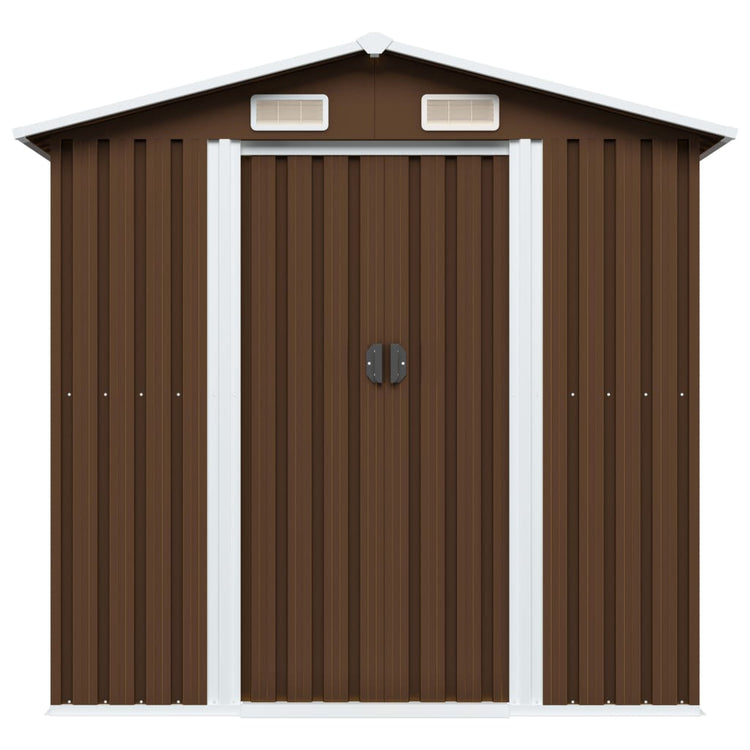 Vidaxl hangar de jardin 204x132x186 cm en acier brun