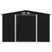 Vidaxl hangar de jardin 257x205x178 cm anthracite en acier - afbeelding 2