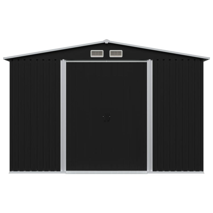 Vidaxl hangar de jardin 257x205x178 cm anthracite en acier
