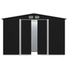 Vidaxl hangar de jardin 257x205x178 cm anthracite en acier