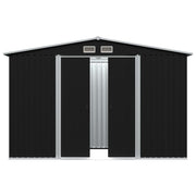 Vidaxl hangar de jardin 257x205x178 cm anthracite en acier - afbeelding 3
