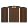 Vidaxl jardin hangar 257x205x178 cm en acier brun