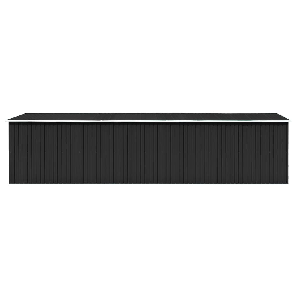 Vidaxl jardin hangar 257x779x181 cm anthracite en acier galvanisé -colore