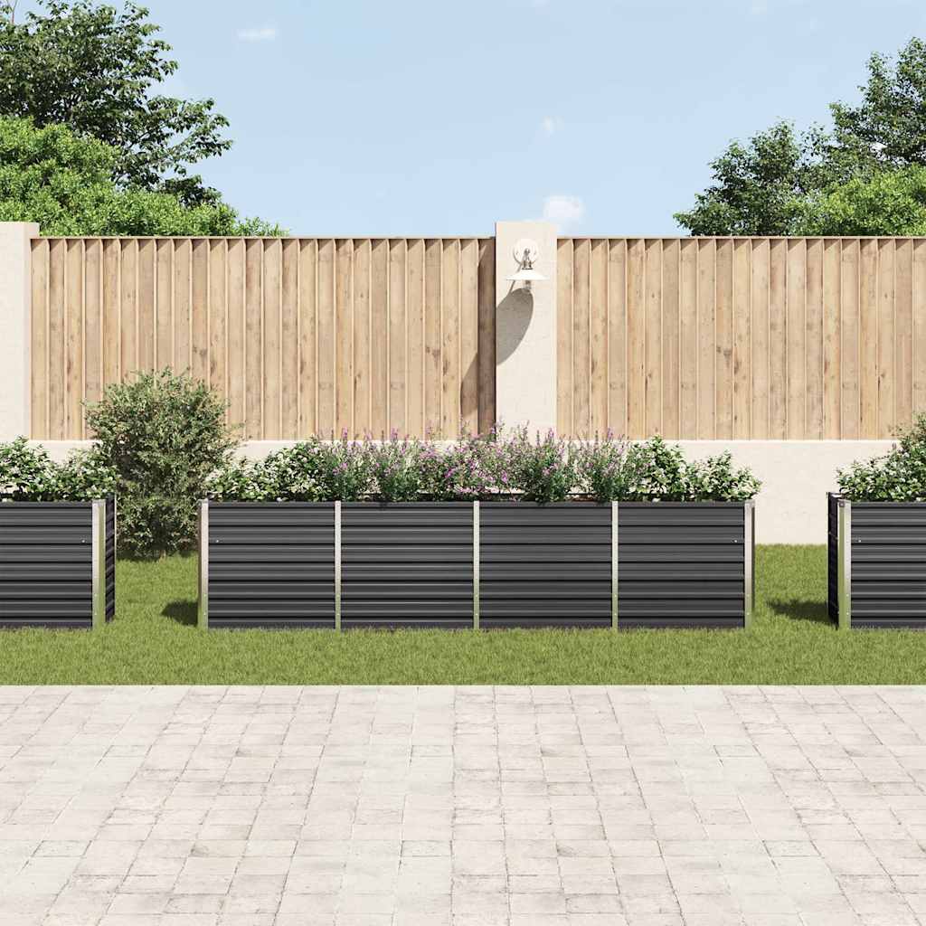 Planteur vidaxl inséré 320x40x77 cm anthracite en acier galvanisé