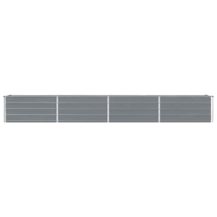 Planteur vidaxl inséré 320x40x45 cm gris en acier galvanisé