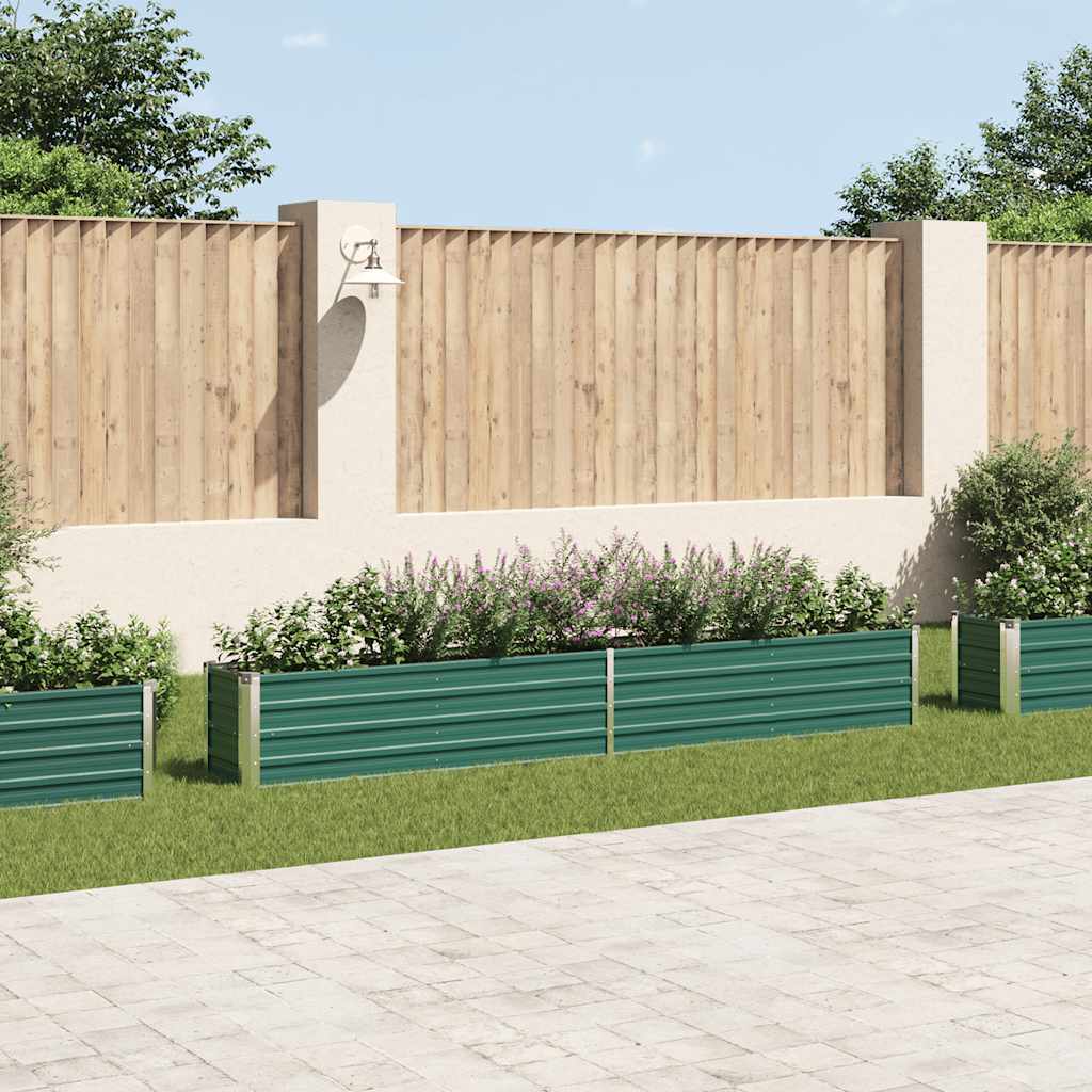 Planteur Vidaxl inséré 320x40x45 cm en acier galvanisé vert