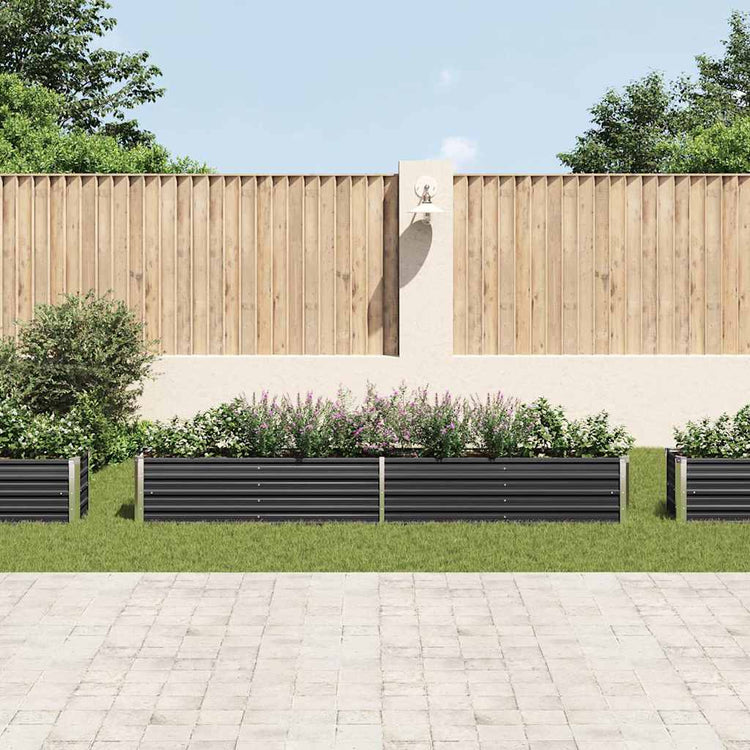 Planteur vidaxl inséré 320x40x45 cm anthracite en acier galvanisé