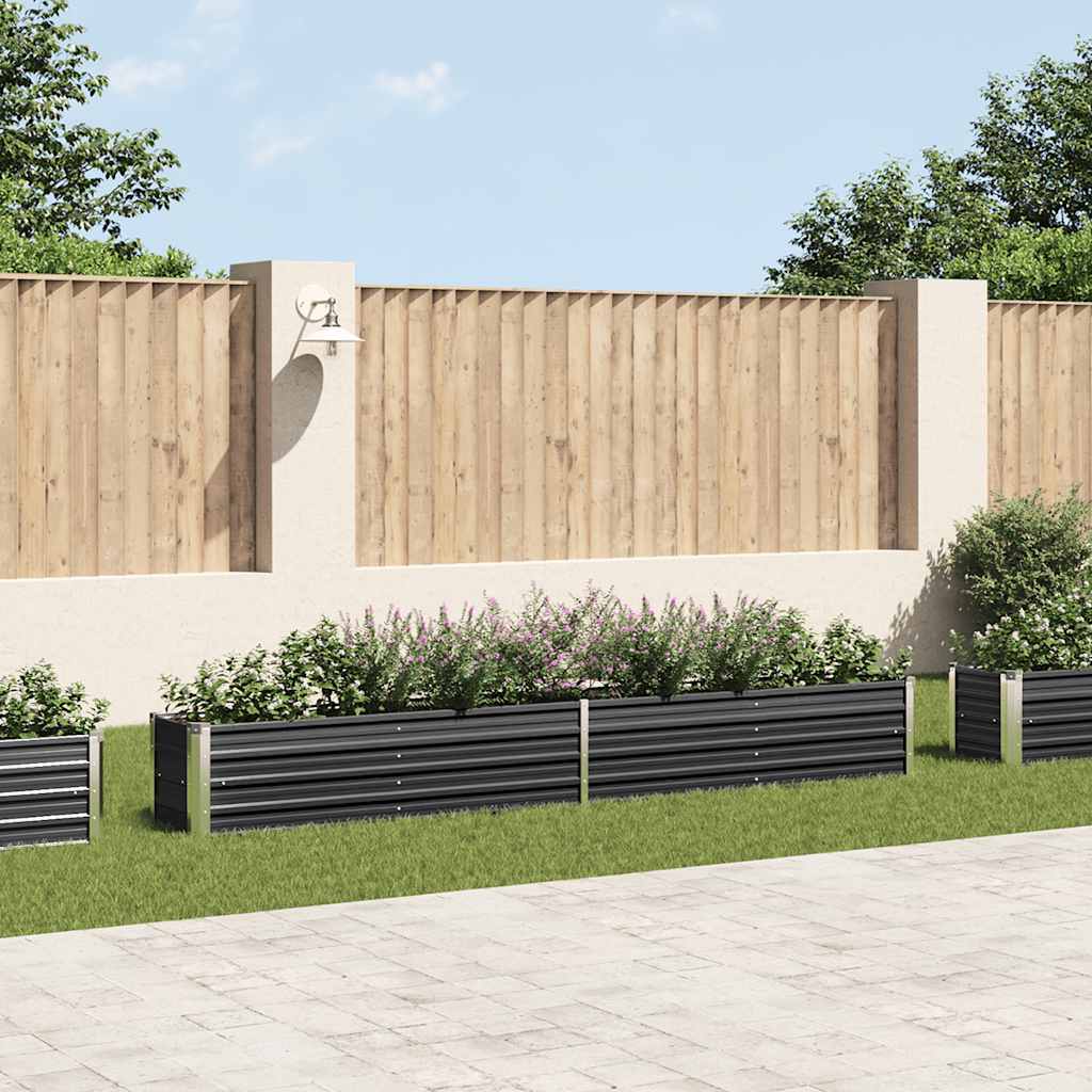 Planteur vidaxl inséré 320x40x45 cm anthracite en acier galvanisé