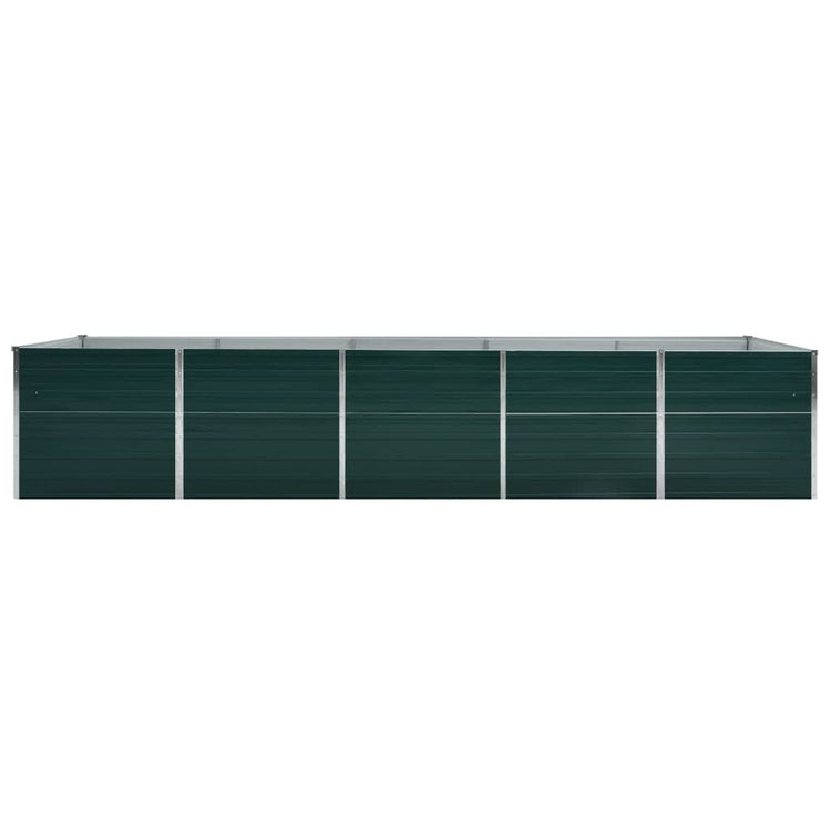 Vidaxl Planter inséré 400x80x45 cm en acier galvanisé vert