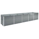 INSERT DE PLANTER VIDAXL 400x80x77 cm Gray en acier galvanisé