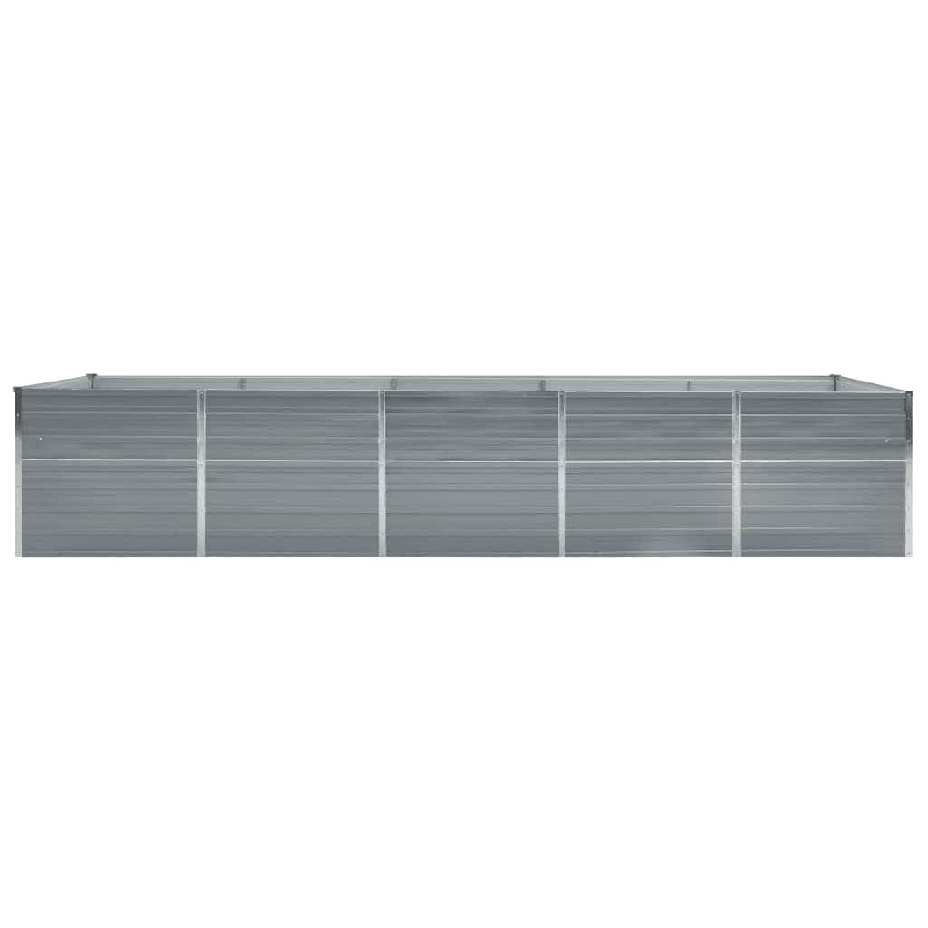 INSERT DE PLANTER VIDAXL 400x80x77 cm Gray en acier galvanisé