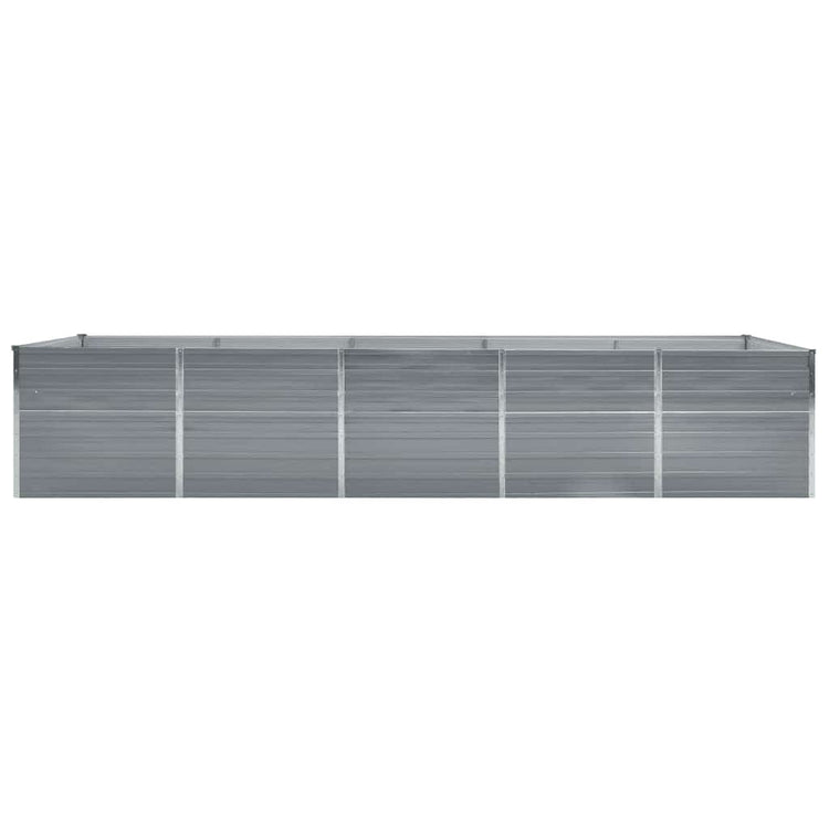 INSERT DE PLANTER VIDAXL 400x80x77 cm Gray en acier galvanisé