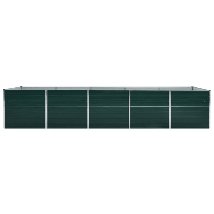 Vidaxl Planning Boîte relevée 400x80x77 cm en acier galvanisé vert