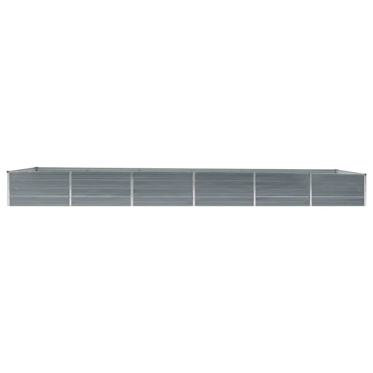 Vidaxl Planning Boîte relevée 480x80x45 cm Gray en acier galvanisé