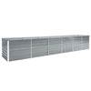 Vidaxl Planter surélevé 480x80x77 cm Gray en acier galvanisé