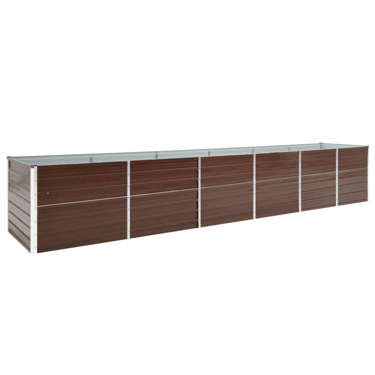 Planteur Vidaxl inséré 480x80x77 cm brun en acier galvanisé
