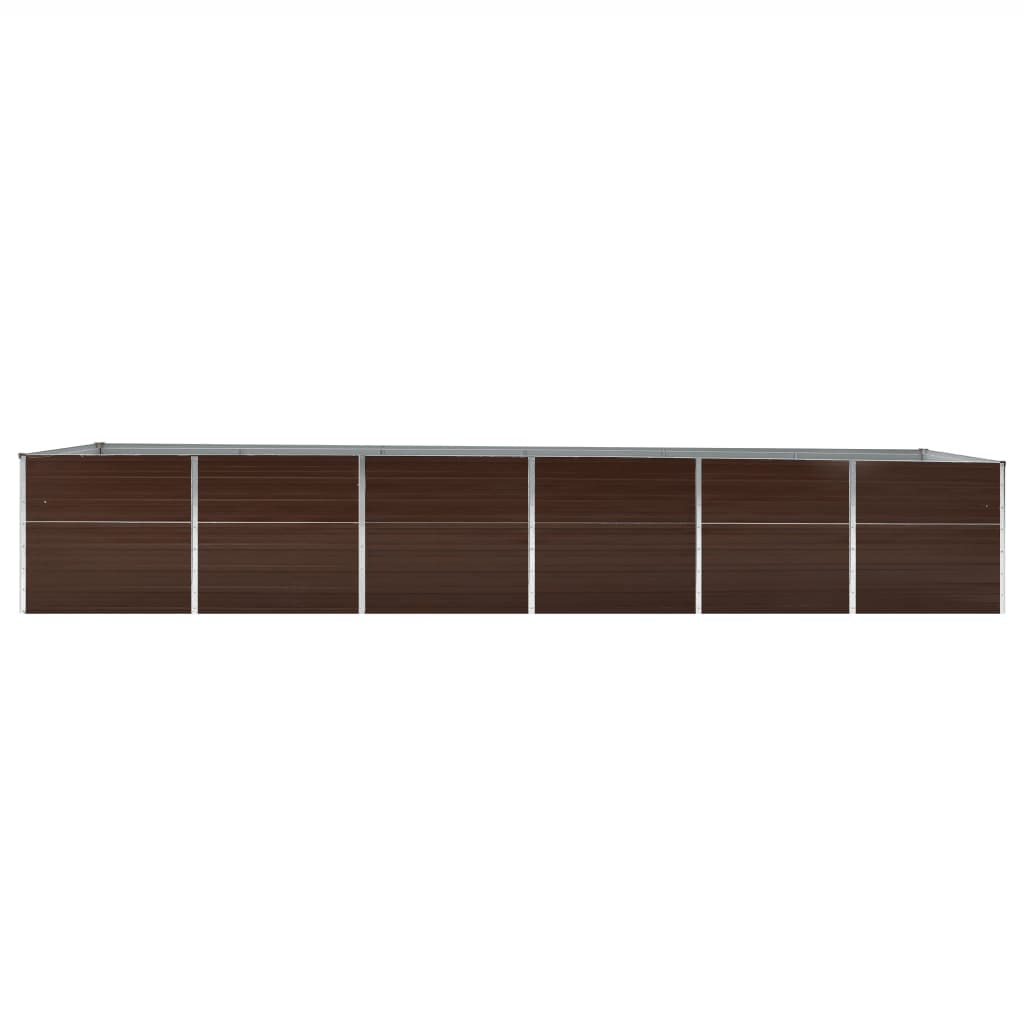 Planteur Vidaxl inséré 480x80x77 cm brun en acier galvanisé