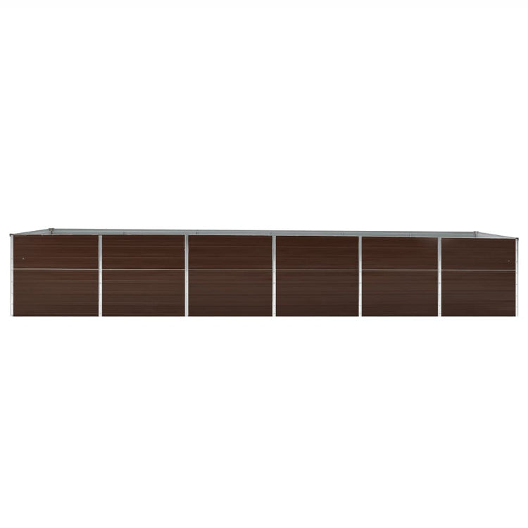 Planteur Vidaxl inséré 480x80x77 cm brun en acier galvanisé