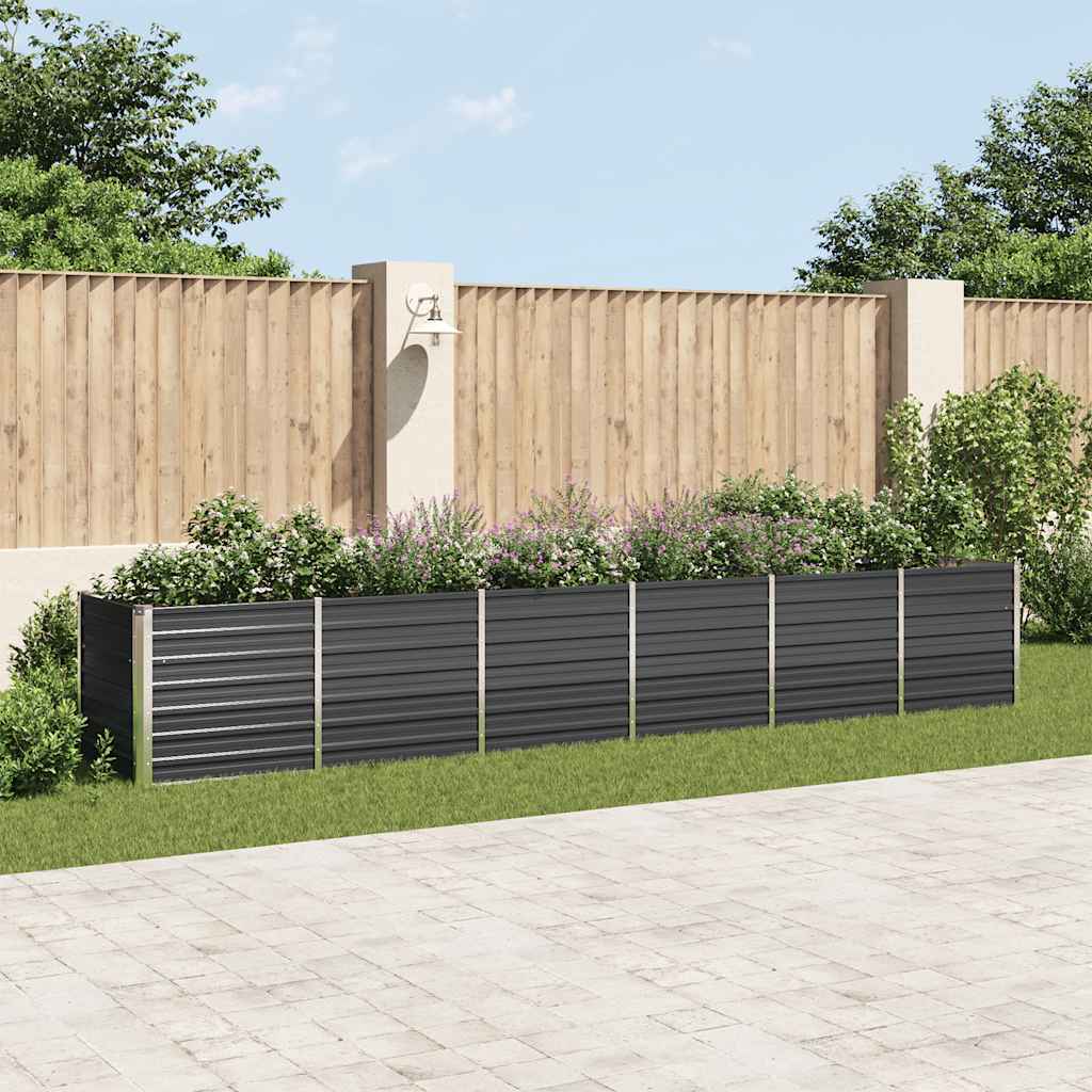 Insert du planteur Vidaxl 480x80x77 cm anthracite en acier galvanisé
