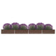 Vidaxl Planter surélevé 600x80x45 cm en acier galvanisé brun
