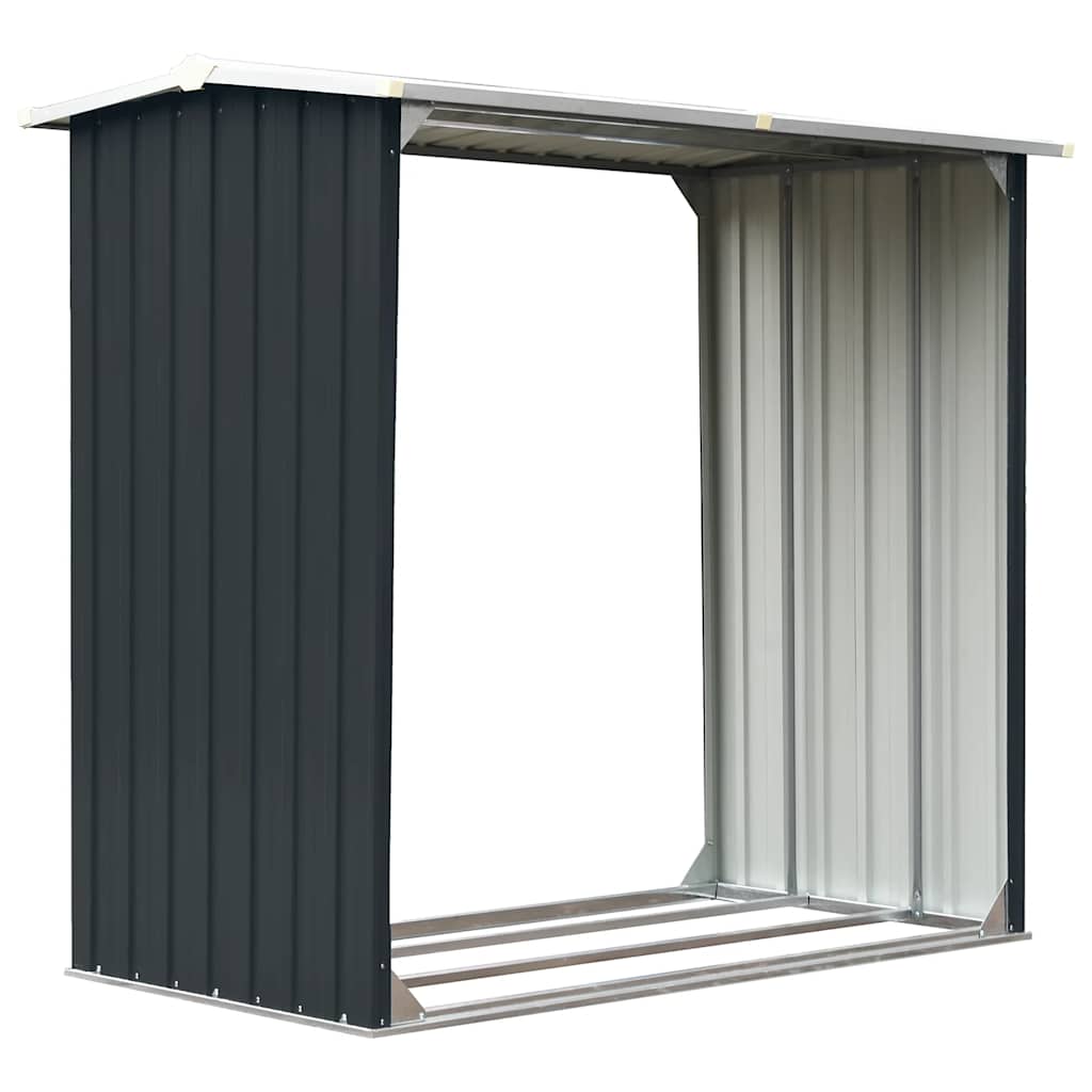 Vidaxl hangar de bois de chauffage 172x91x154 cm anthracite en acier galvanisé