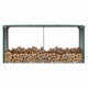 Vidaxl hangar de bois 330x92x153 cm en acier galvanisé vert