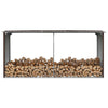 Vidaxl Sang de bois de chauffage 330x92x153 cm Brun en acier galvanisé
